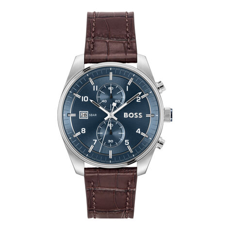 Montre Boss Skytraveller Bleu - Montres Homme | Histoire d’Or