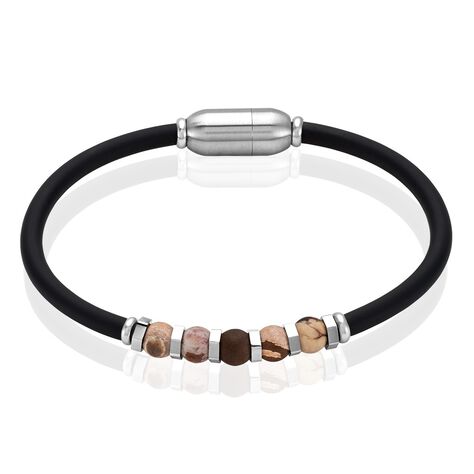 Inspiration Agate: Bracelet homme en cuir, perle de Tahiti