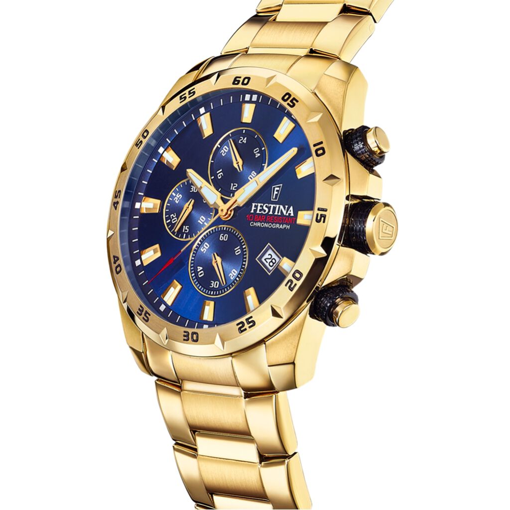 Montre Festina Timeless Chronograph Bleu - Montres Homme | Histoire d’Or