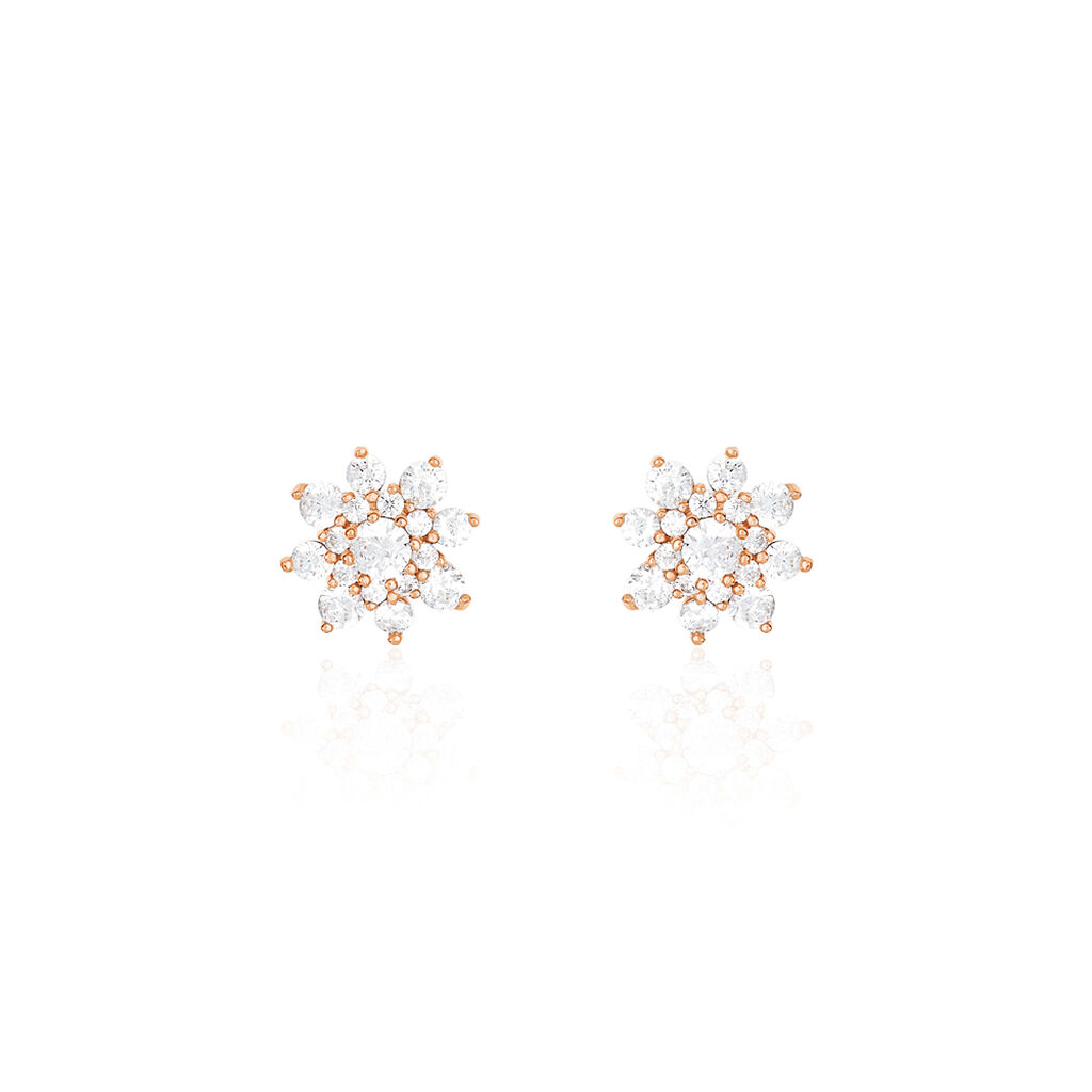 Boucles d'oreilles fantaisie Cercle Argent Sans pierre Rose 925/1000 -  FAOFRW01200 • Histoire d'Or