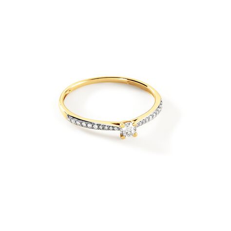 Bague Solitaire Hemera Or Jaune Diamant - Bagues solitaires Femme | Histoire d’Or