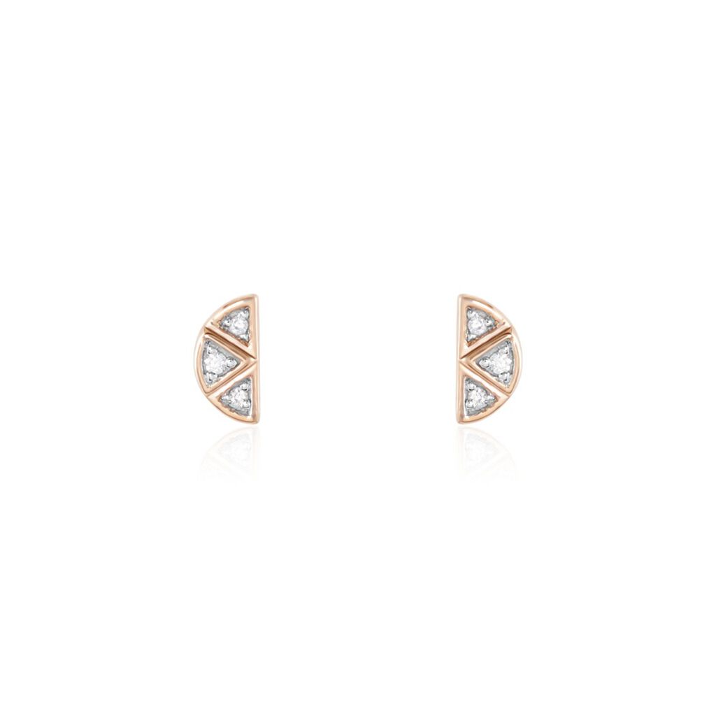 Boucles d'oreilles fantaisie Cercle Argent Sans pierre Rose 925/1000 -  FAOFRW01200 • Histoire d'Or