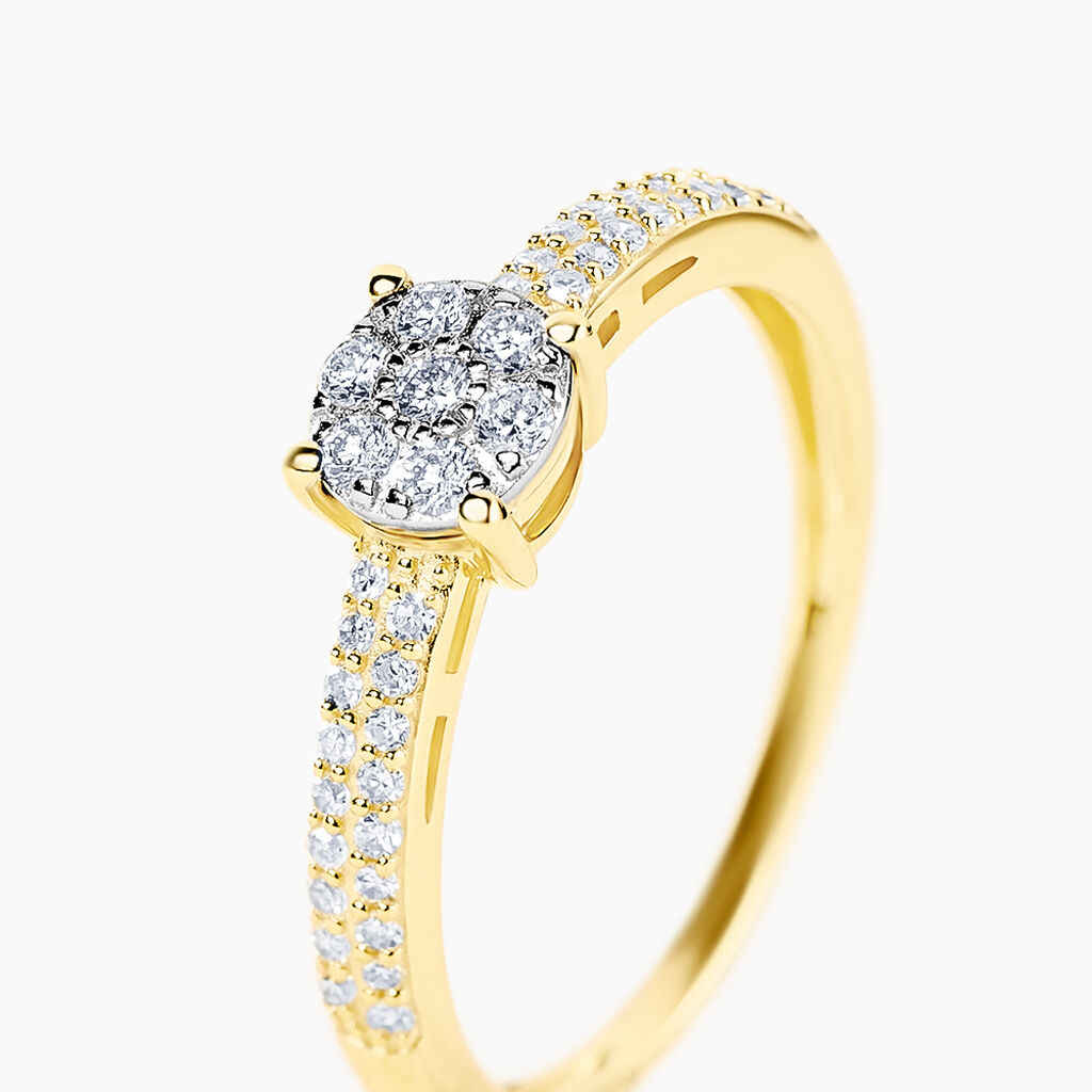 Bague Or Jaune Julia Diamants - Bagues avec pierre Femme | Histoire d’Or