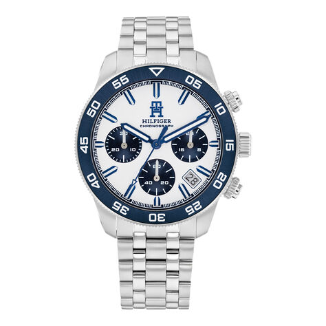 Montre Tommy Hilfiger Th85 Chrono Blanc - Montres Homme | Histoire d’Or