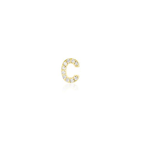 Boucle D'oreille Puce Unitaire Jodoca Or Jaune Oxyde De Zirconium - Clous d'oreilles Femme | Histoire d’Or