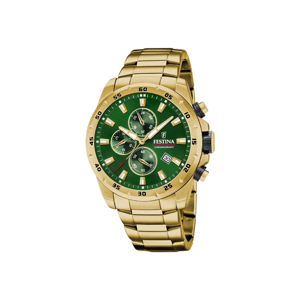 Montre Festina Timeless Chronograph Vert - Montres Homme | Histoire d’Or