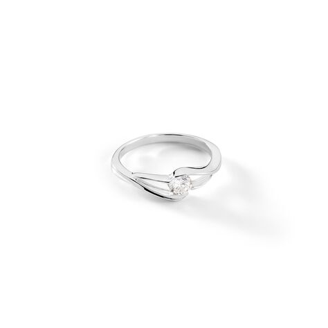 Bague Lysie Argent Blanc Oxyde De Zirconium - Bagues solitaires Femme | Histoire d’Or