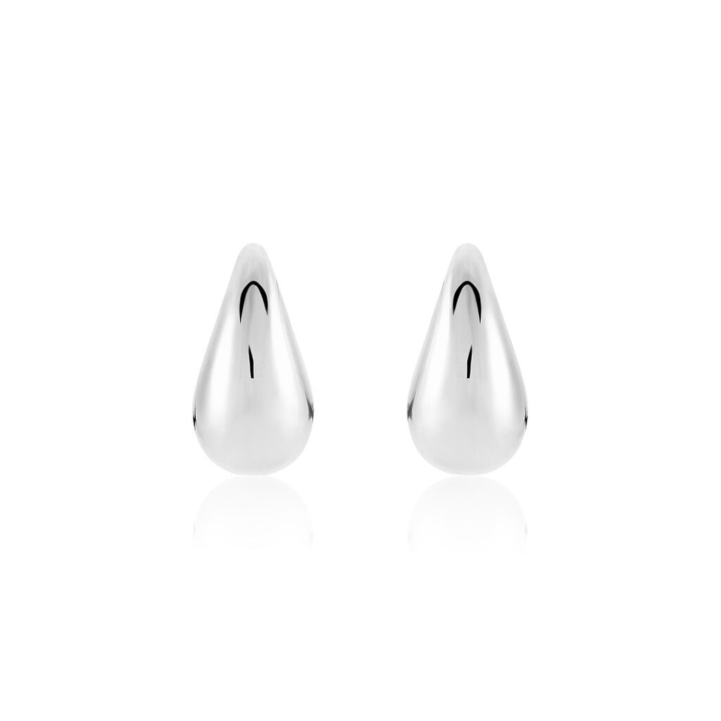 Boucles D'oreilles Puces Xenia Acier Blanc - Boucles d'oreilles fantaisie Femme | Histoire d’Or