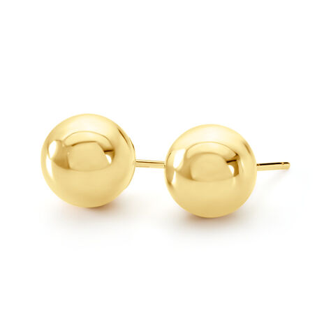 Boucles D'oreilles Puces Fidelia Boule Or Jaune - Clous d'oreilles Femme | Histoire d’Or