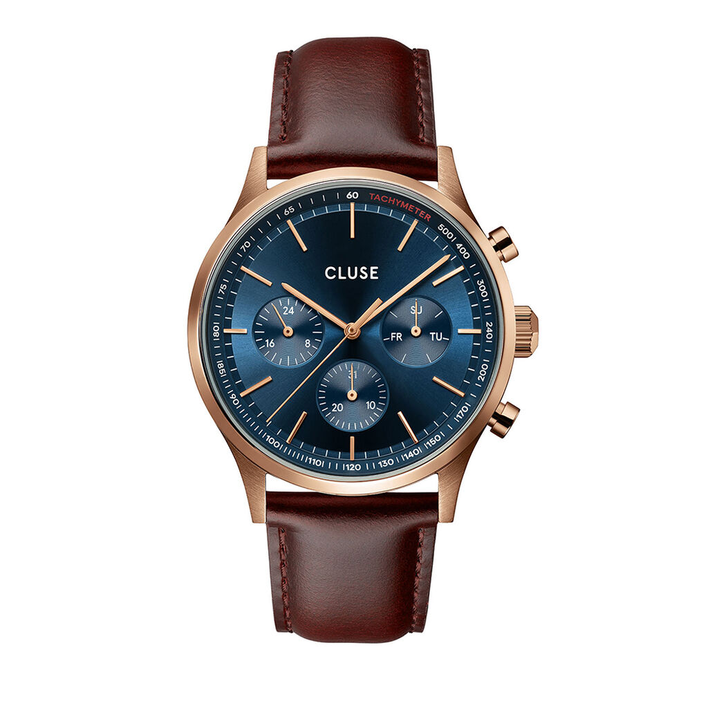 Montre Cluse Antheor Multifonction Bleu - Montres Homme | Histoire d’Or