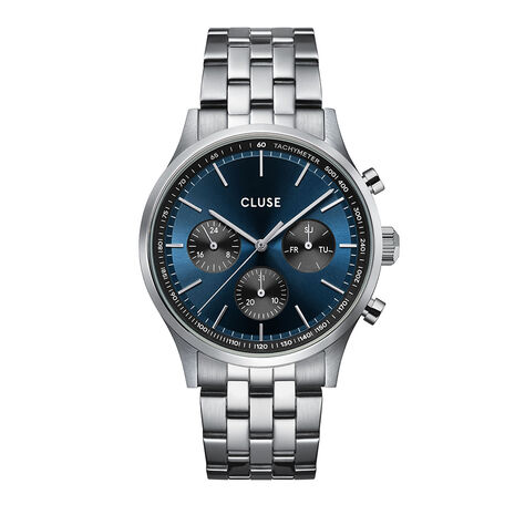 Montre Cluse Antheor Multifonction Bleu - Montres Homme | Histoire d’Or