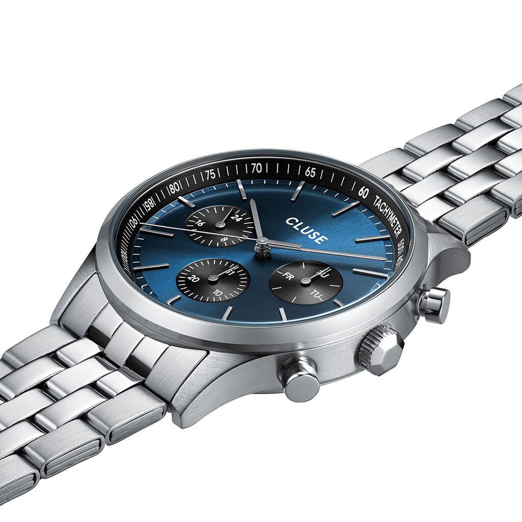 Montre Cluse Antheor Multifonction Bleu - Montres Homme | Histoire d’Or