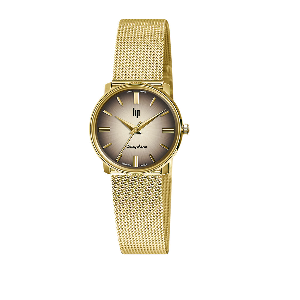 Montre Lip Dauphine Marron - Montres Femme | Histoire d’Or