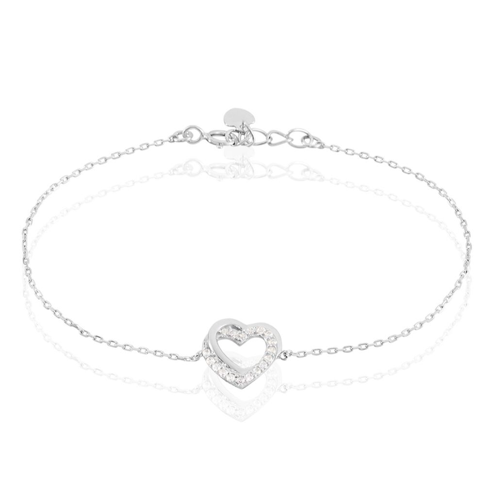 Bracelet Atoum Argent Oxyde De Zirconium - Bracelets Coeur Femme | Histoire d’Or