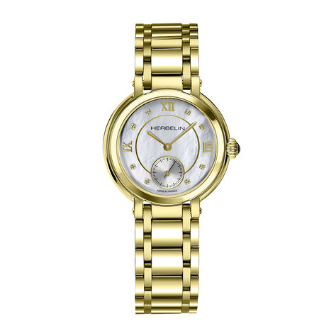 Montre Herbelin Galet Nacre Blanche - Montres Femme | Histoire d’Or