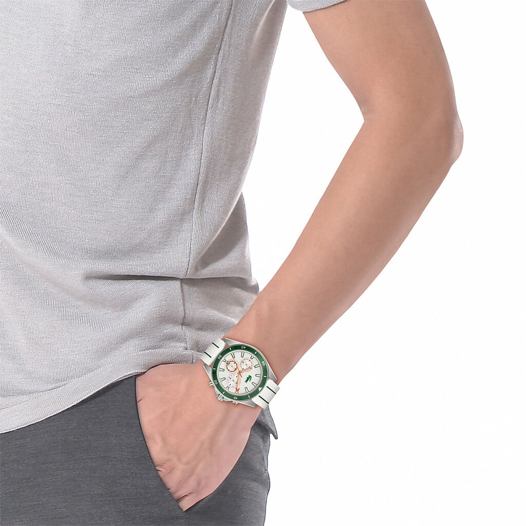 Montre Lacoste Mainsail Blanc - Montres Homme | Histoire d’Or