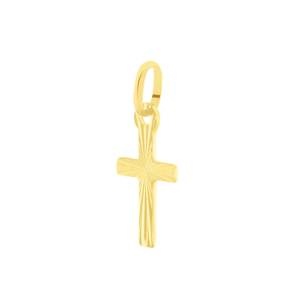 Pendentif croix or 750/1000 jaune (18K) sur Bijourama, référence
