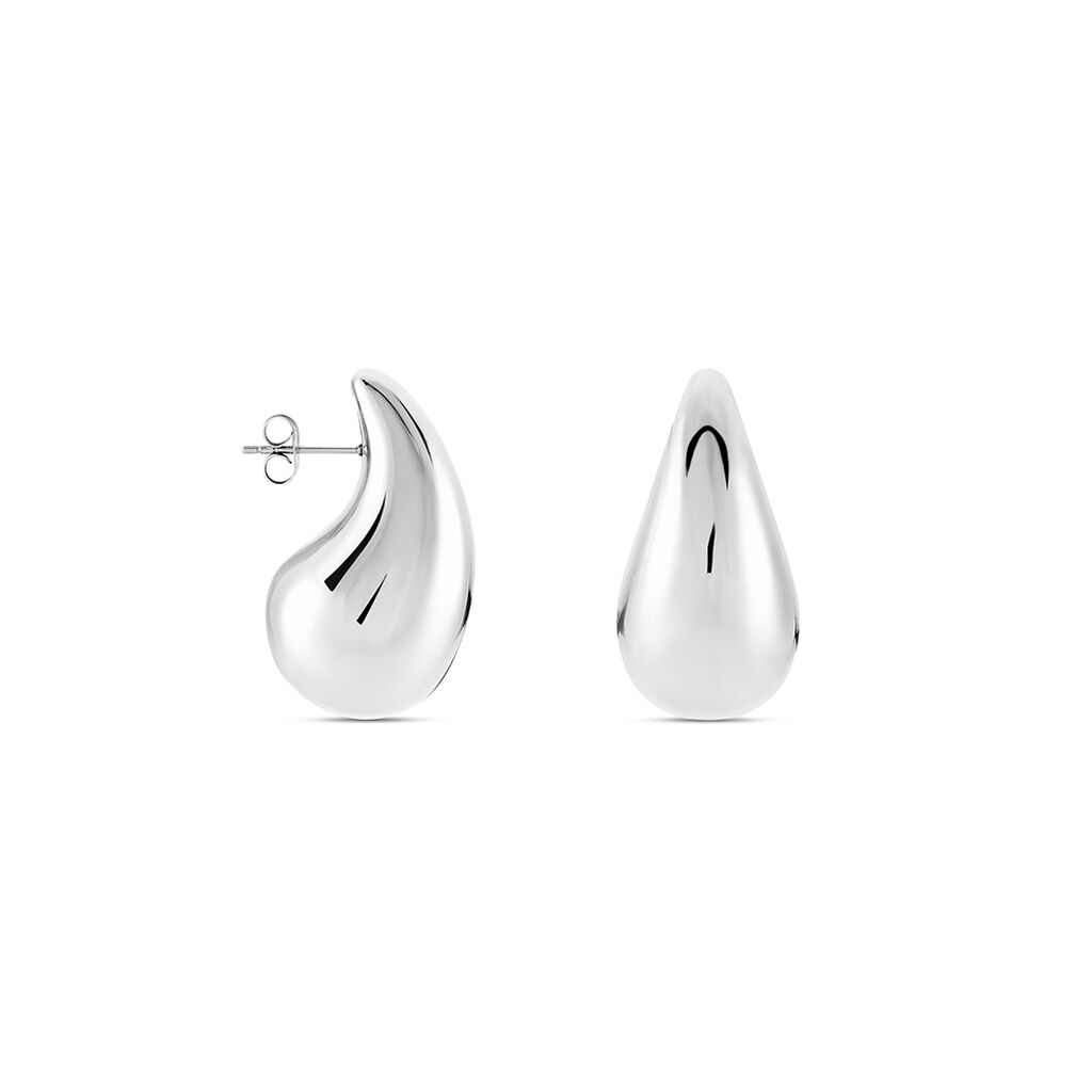 Boucles D'oreilles Puces Xenia Acier Blanc - Boucles d'oreilles fantaisie Femme | Histoire d’Or