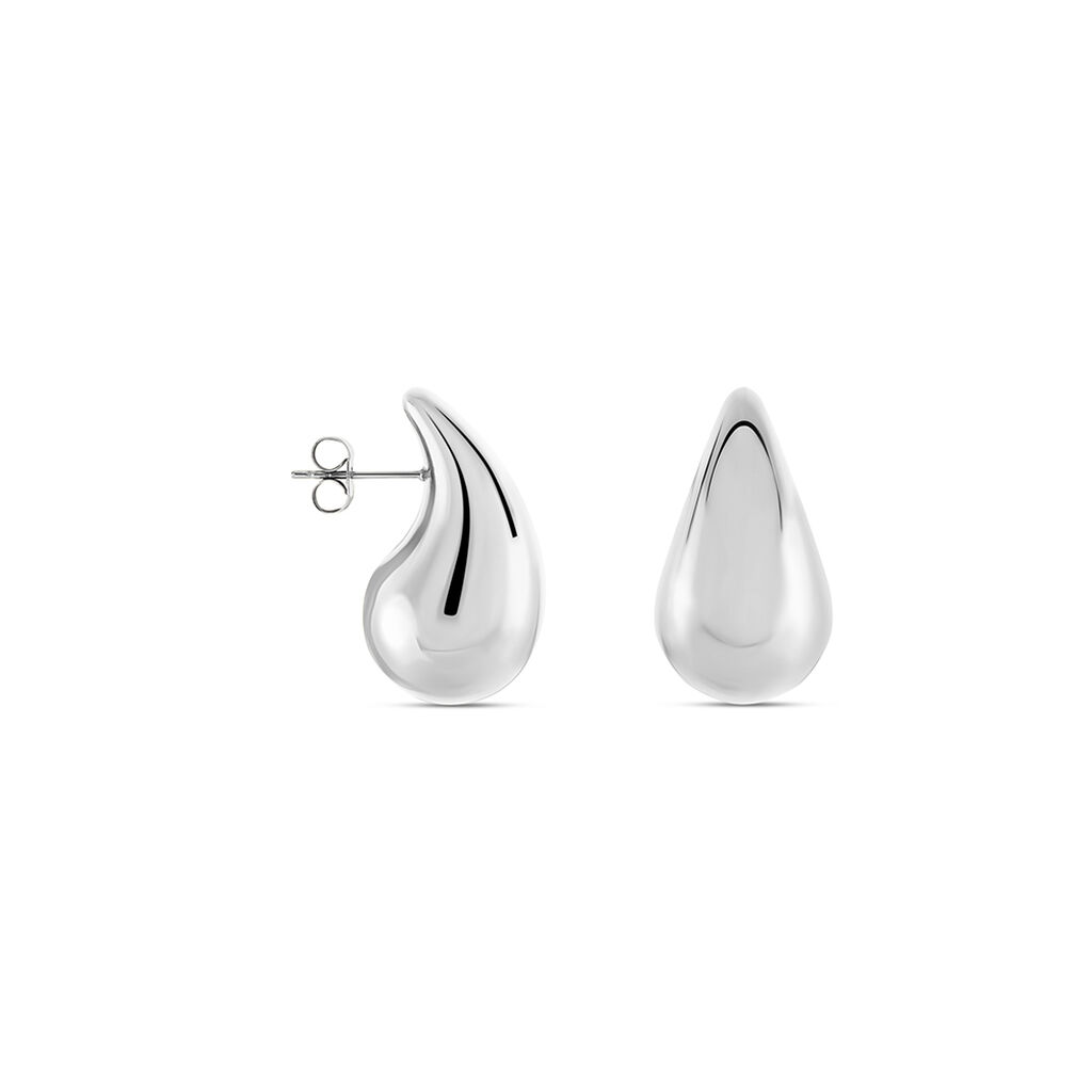 Boucles D'oreilles Puces Xenia Acier Blanc - Boucles d'oreilles fantaisie Femme | Histoire d’Or