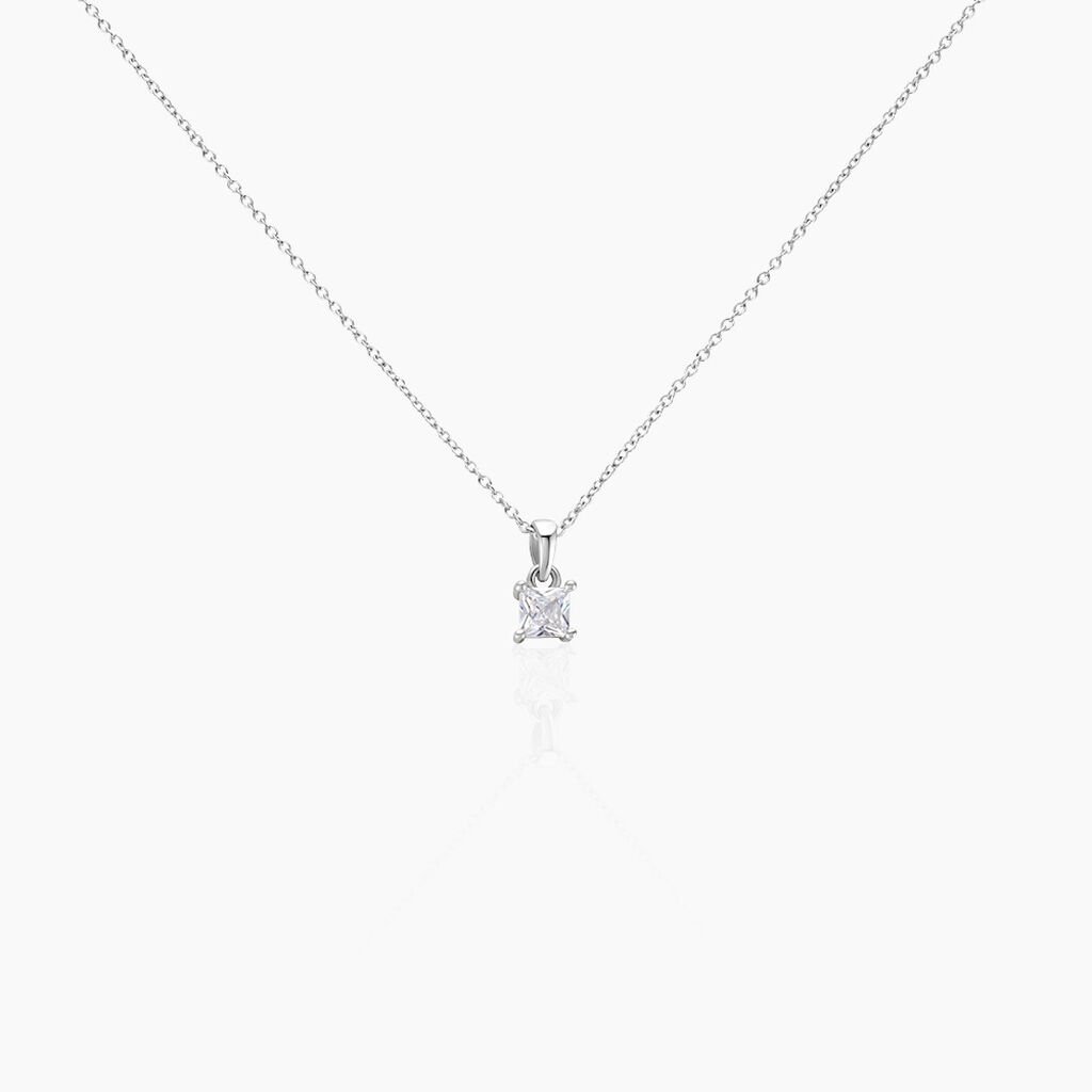 Collier Argent Blanc Jenah Oxyde De Zirconium - Colliers fantaisie Femme | Histoire d’Or