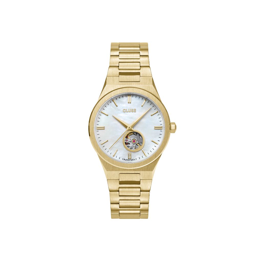 Montre Cluse Vigoureux Automatique Nacre Blanche - Montres Femme | Histoire d’Or