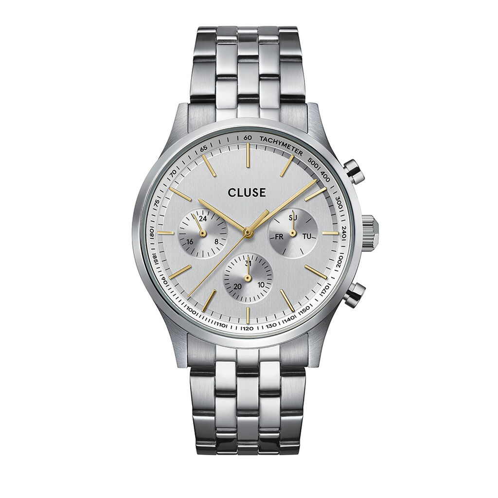 Montre Cluse Antheor Multifonction Argenté - Montres Homme | Histoire d’Or