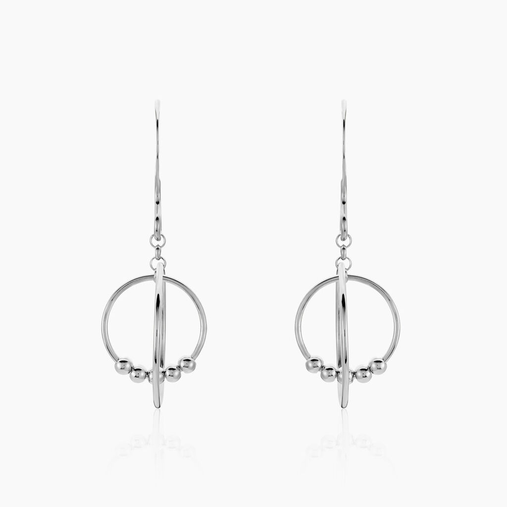 Boucles D'oreilles Pendantes Siara Argent Blanc - Boucles d'oreilles fantaisie Femme | Histoire d’Or