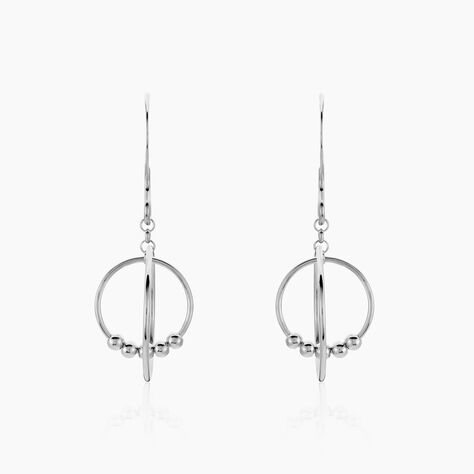 Boucles D'oreilles Pendantes Siara Argent Blanc - Boucles d'oreilles fantaisie Femme | Histoire d’Or