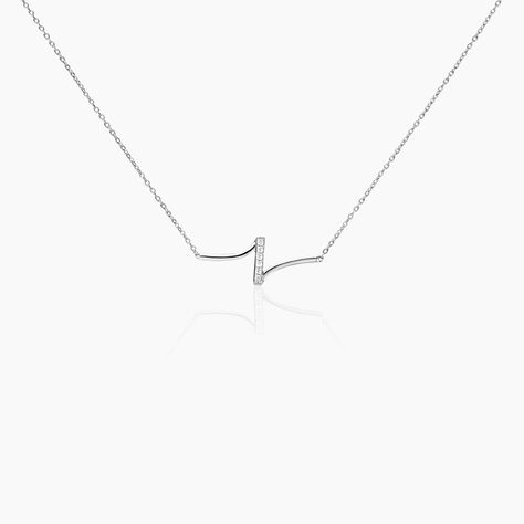 Collier Suraj Argent Blanc Oxyde De Zirconium - Colliers fantaisie Femme | Histoire d’Or