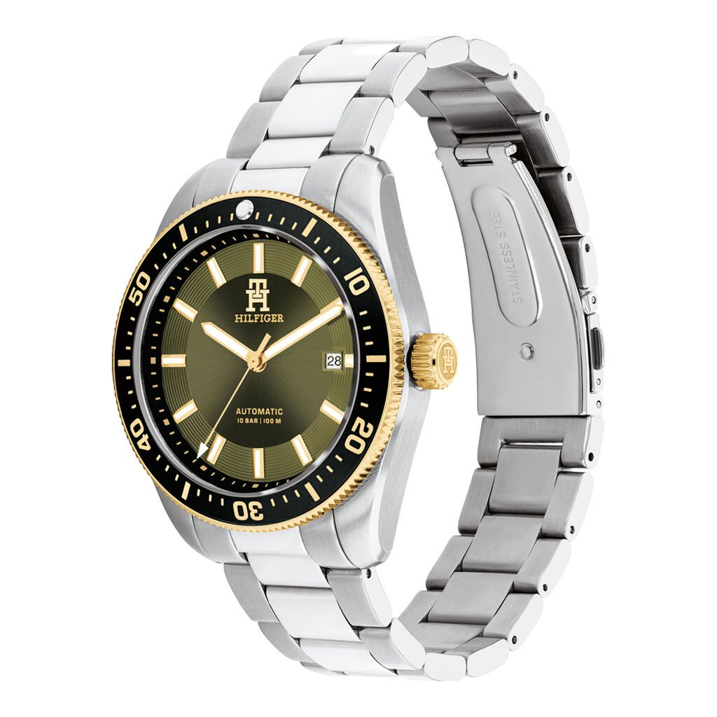 Montre Tommy Hilfiger Th 85 Auto Vert - Montres Homme | Histoire d’Or