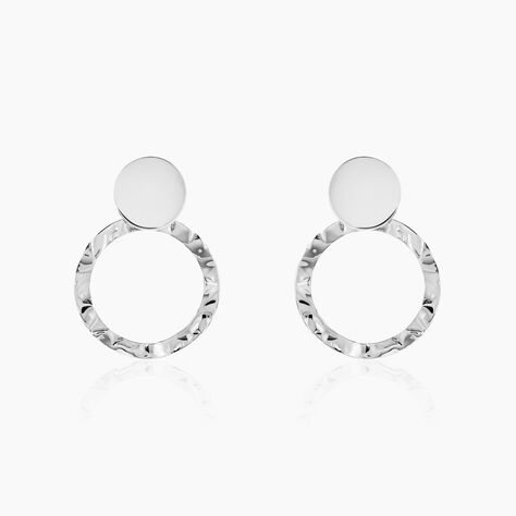 Boucles D'oreilles Pendantes Merrilie Argent Blanc - Boucles d'oreilles fantaisie Femme | Histoire d’Or