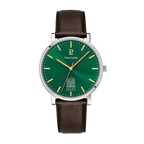 Montre Pierre Lannier Coeur Battant Vert - Montres Homme | Histoire d’Or