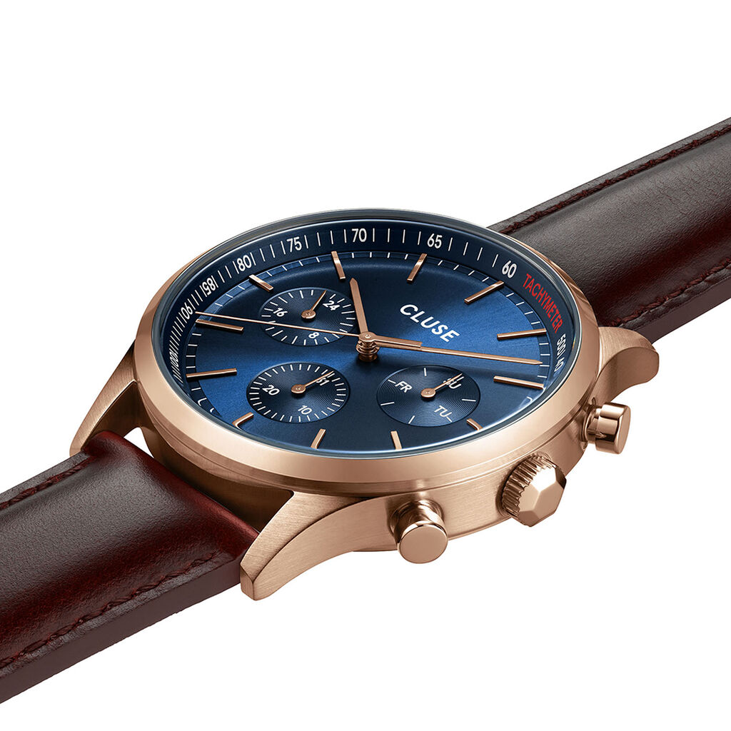 Montre Cluse Antheor Multifonction Bleu - Montres Homme | Histoire d’Or