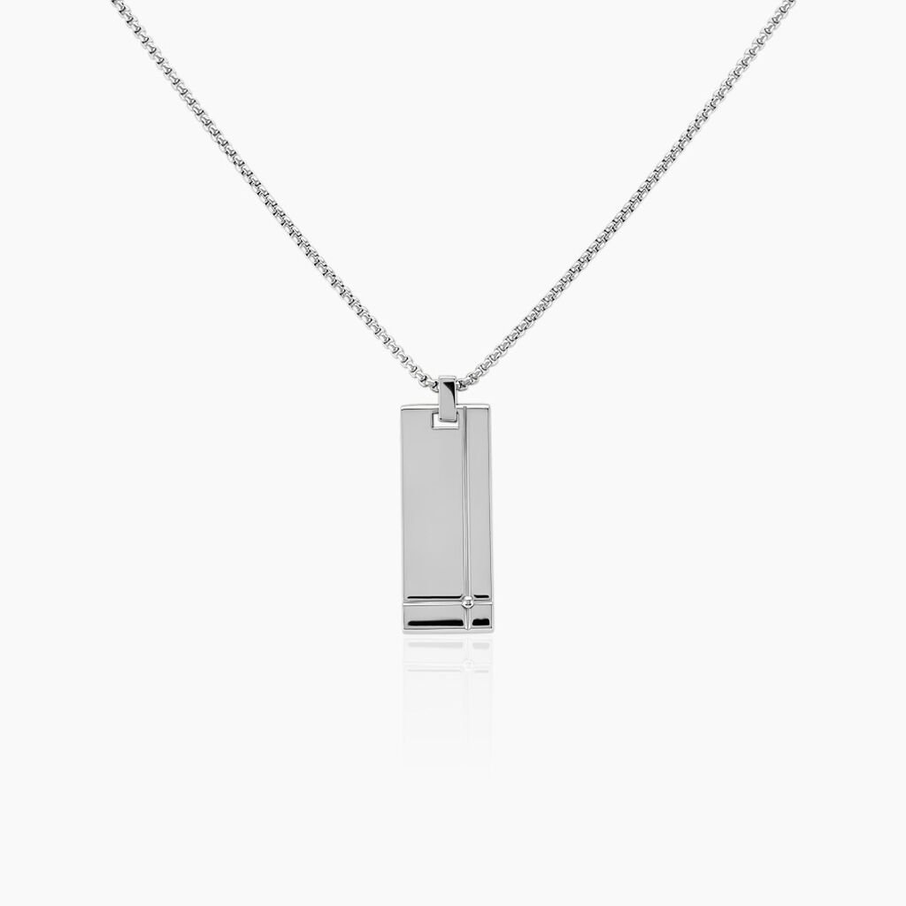 Collier Fierro Acier Blanc - Colliers fantaisie Homme | Histoire d’Or