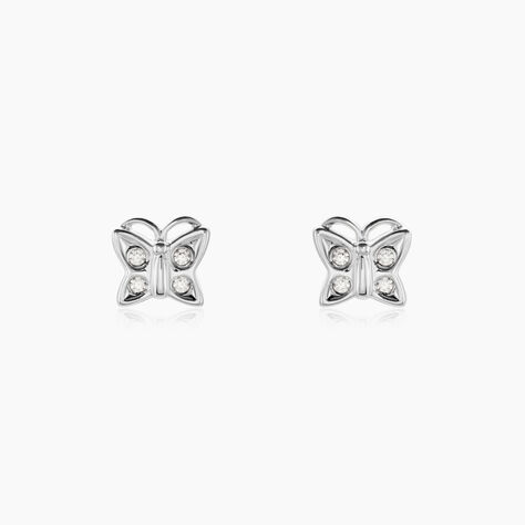 Boucles D'oreilles Puces Farasha Argent Blanc Oxyde De Zirconium - Boucles d'oreilles fantaisie Femme | Histoire d’Or