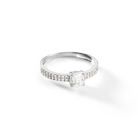 Bague Dayna Or Blanc Oxyde De Zirconium - Bagues solitaires Femme | Histoire d’Or