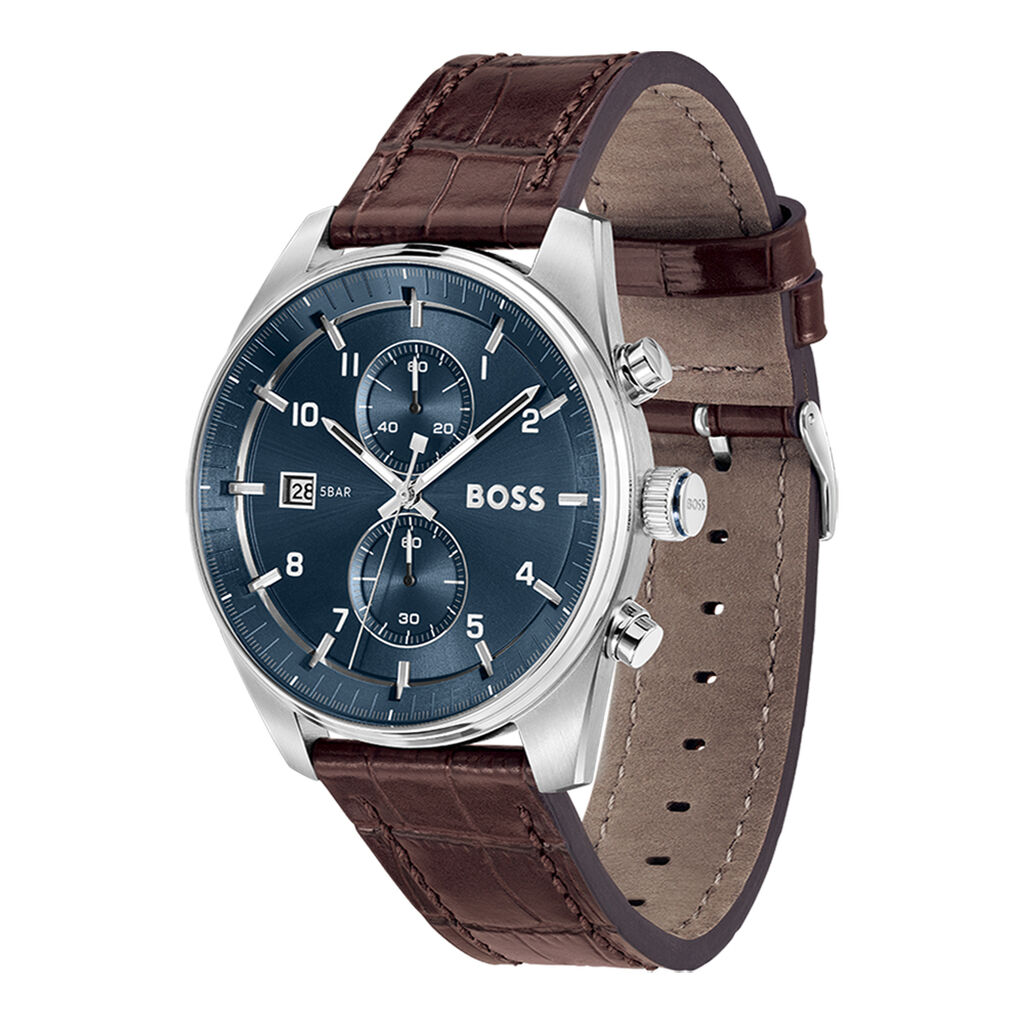 Montre Boss Skytraveller Bleu - Montres Homme | Histoire d’Or