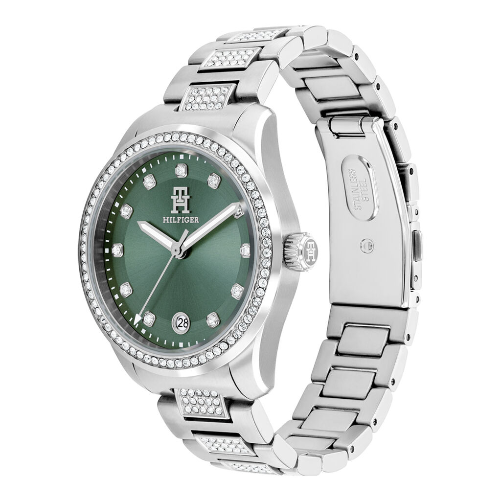 Montre Tommy Hilfiger Th85 Crystals Vert - Montres Femme | Histoire d’Or