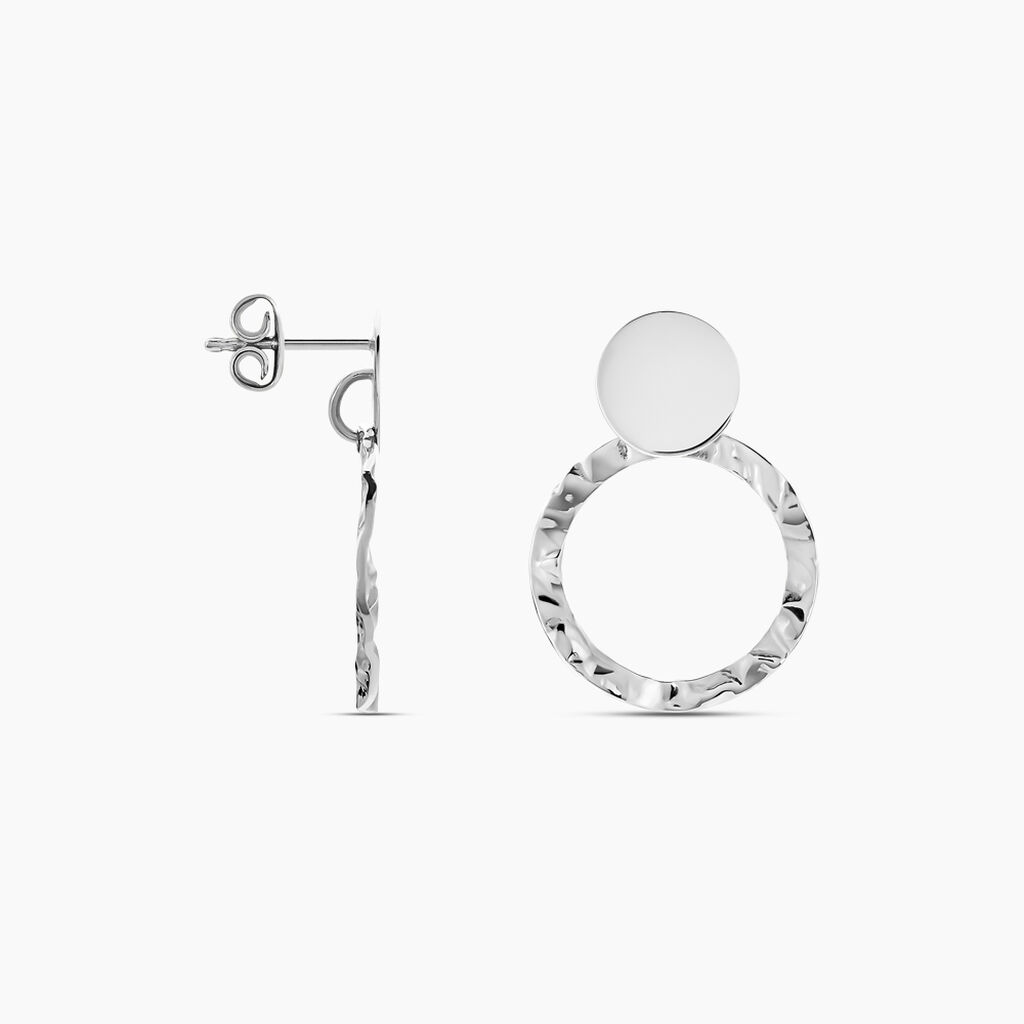 Boucles D'oreilles Pendantes Merrilie Argent Blanc - Boucles d'oreilles fantaisie Femme | Histoire d’Or