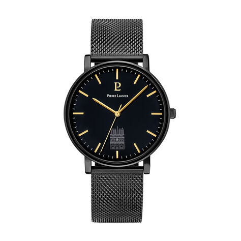 Montre Pierre Lannier Coeur Battant Noir - Montres Homme | Histoire d’Or