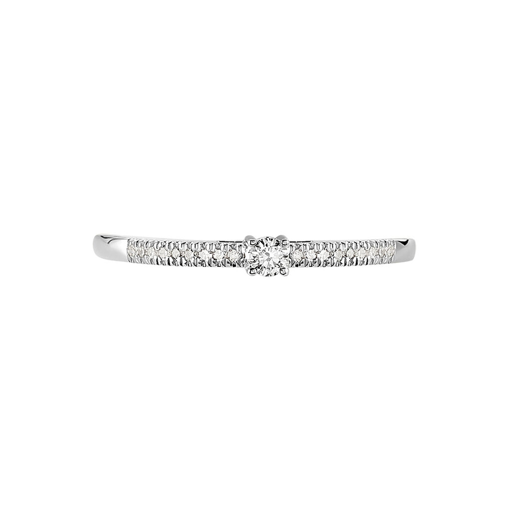 Bague Eliisa Or Blanc Diamant - Bagues solitaires Femme | Histoire d’Or