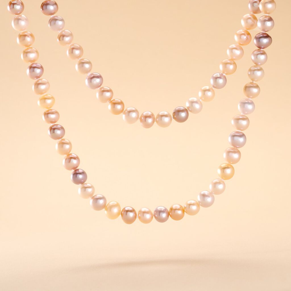 Le Violon d'Or - À offrir ou à s'offrir Le collier doré & perle blanche,  facile à porter seule ou accumuler avec d'autres colliers Acier inoxydable