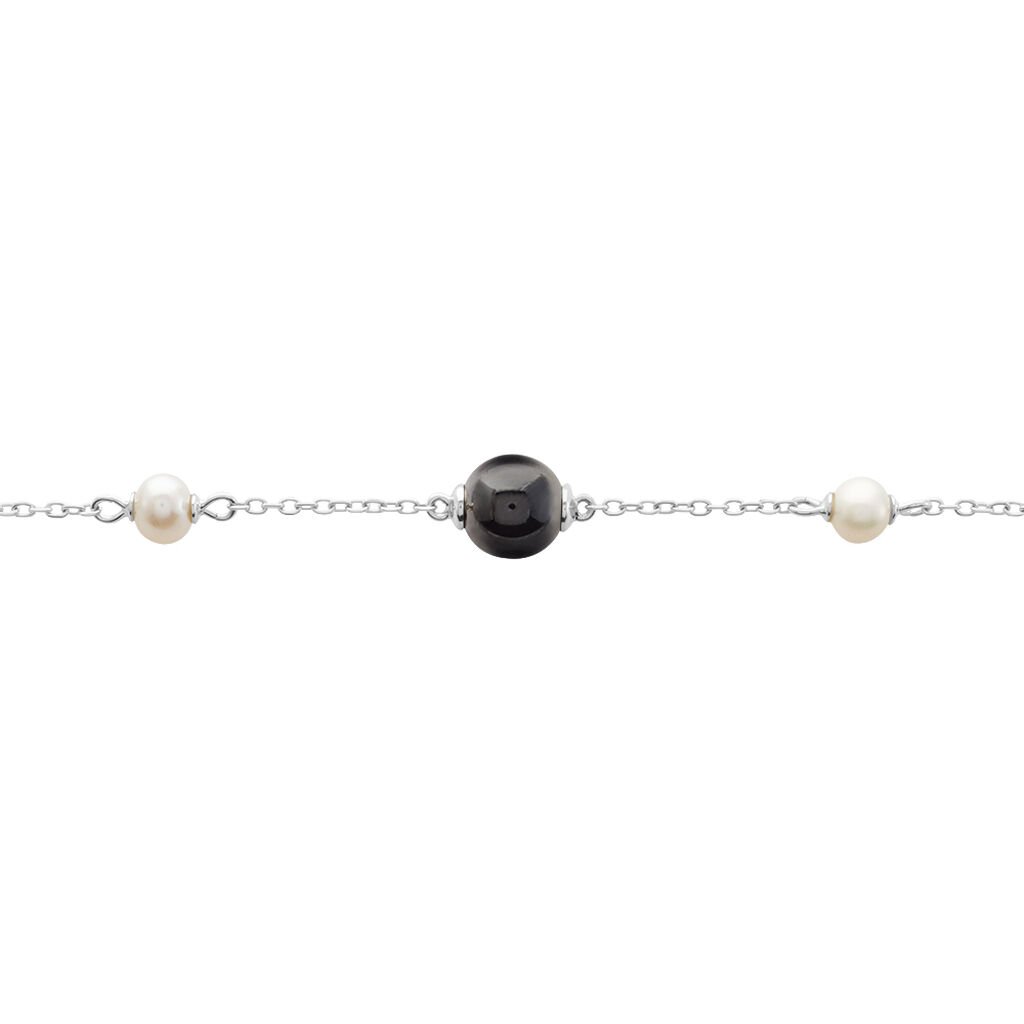 Bracelet Lucia Cera Argent Blanc Perle De Culture Et Céramique - Bracelets Femme | Histoire d’Or