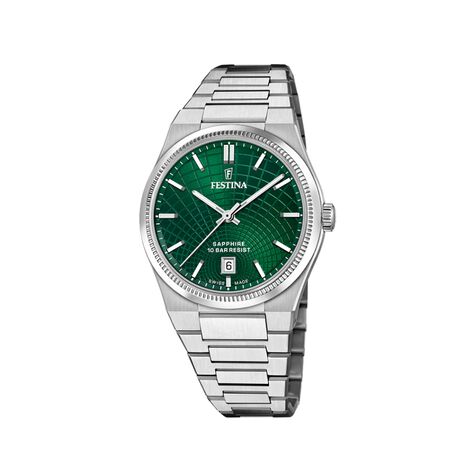 Montre Festina Swiss Made Vert - Montres suisses Homme | Histoire d’Or