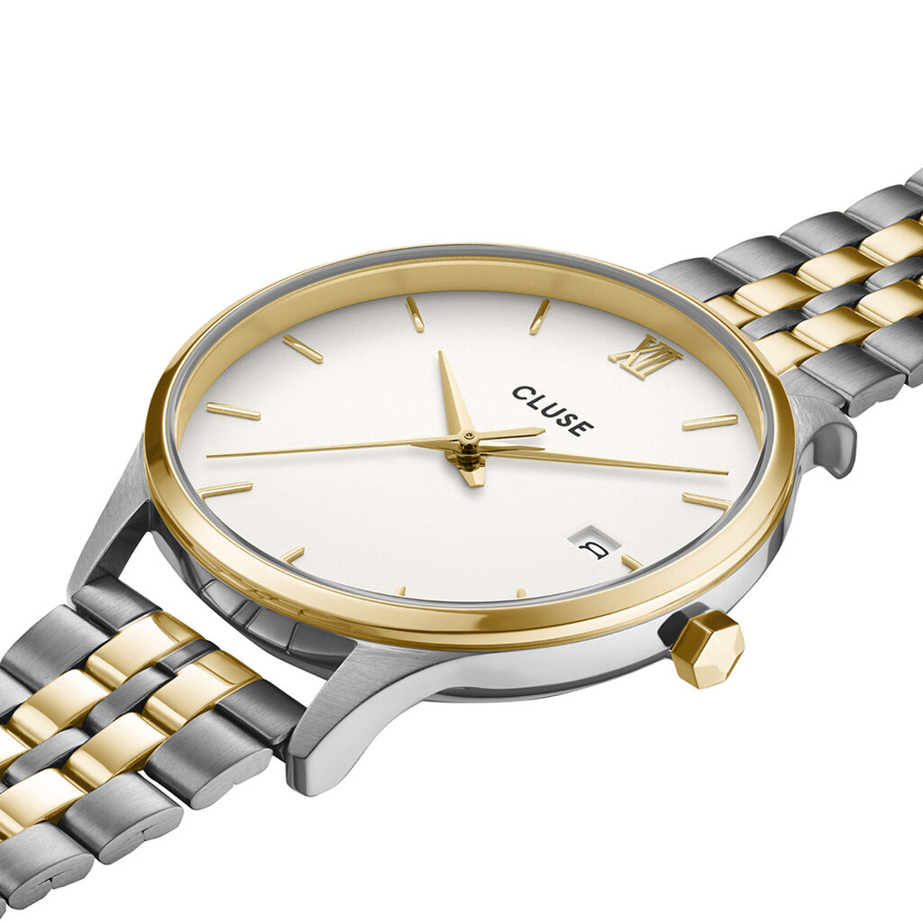 Montre Cluse Minuit Date Blanc - Montres Femme | Histoire d’Or