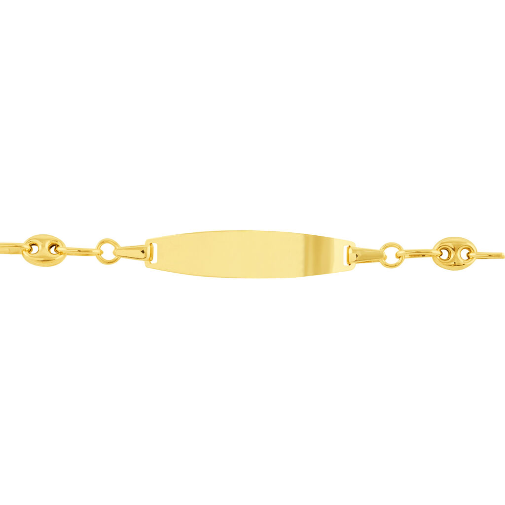 Bracelets Communion Ovale Or Grain De Cafe Sans Pierre Jaune 375 1000 18cm iejw Histoire D Or