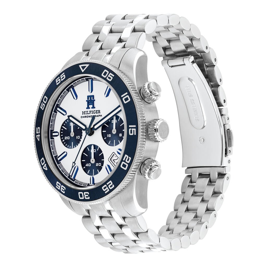 Montre Tommy Hilfiger Th85 Chrono Blanc - Montres Homme | Histoire d’Or