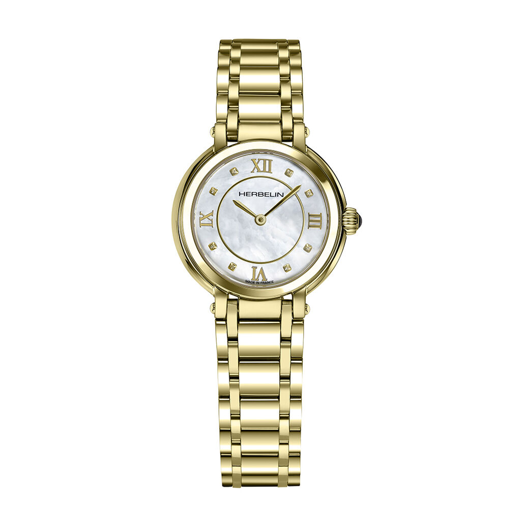 Montre Herbelin Galet Nacre Blanche - Montres Femme | Histoire d’Or