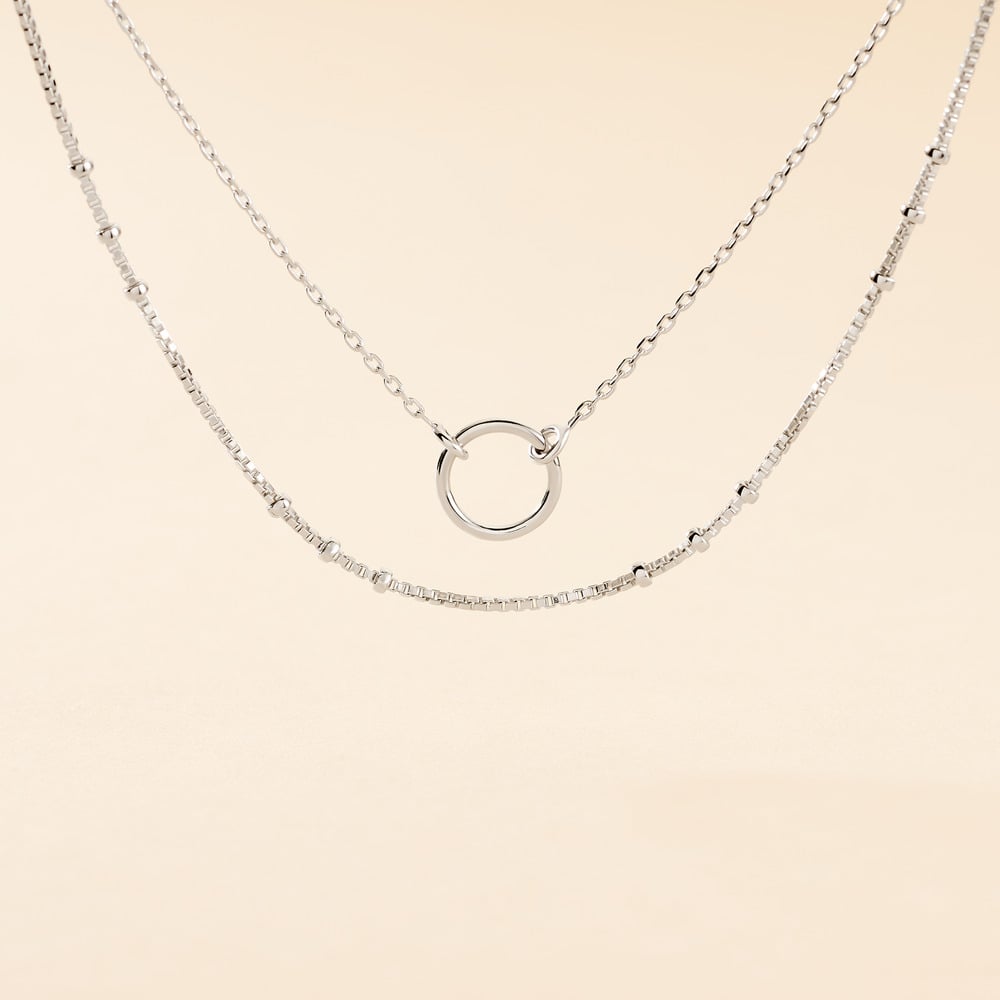 Collier Dayana Argent Blanc - Ras de cou Femme | Histoire d’Or