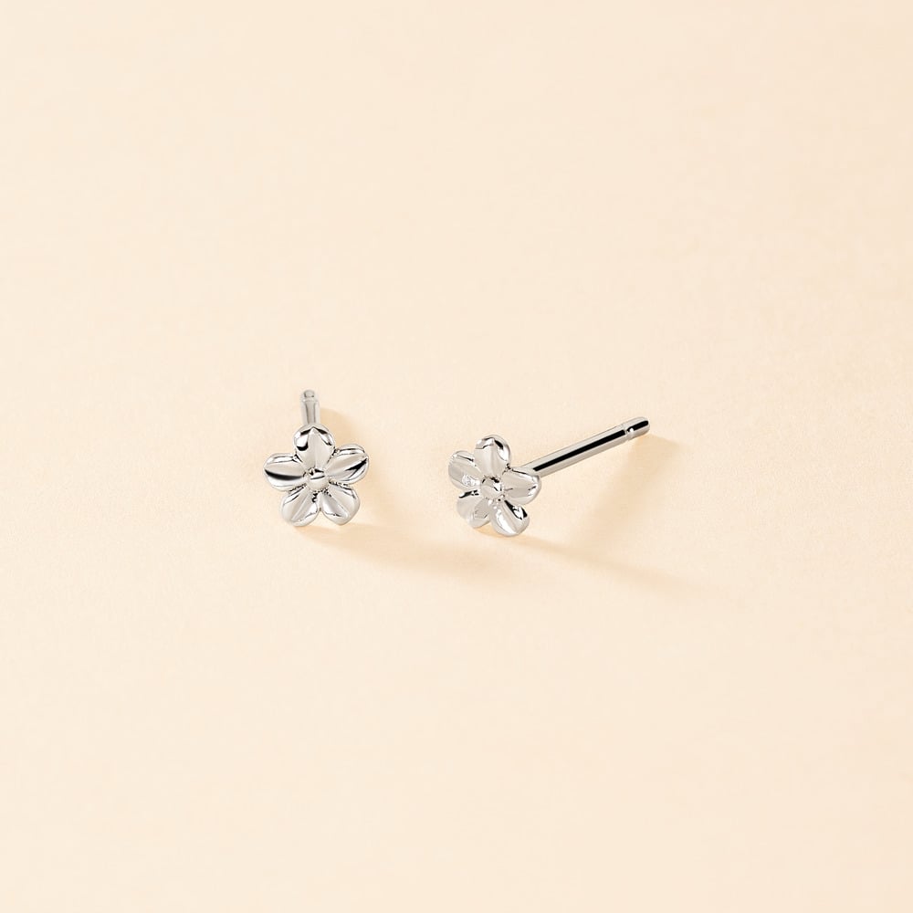 Boucles D'oreilles Puces Sulya Argent Blanc - Boucles d'oreilles fantaisie Femme | Histoire d’Or